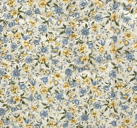 Baby Blue & Yellow Floral Hair Tool Bag