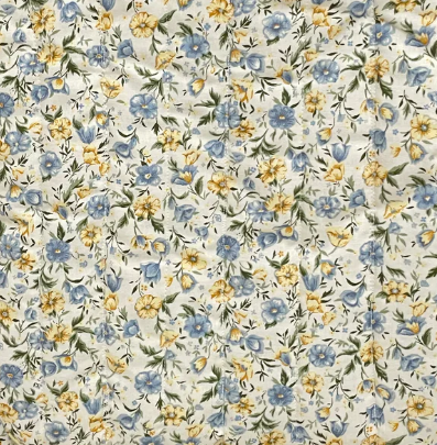 Baby Blue & Yellow Floral Mini Duffle Bag