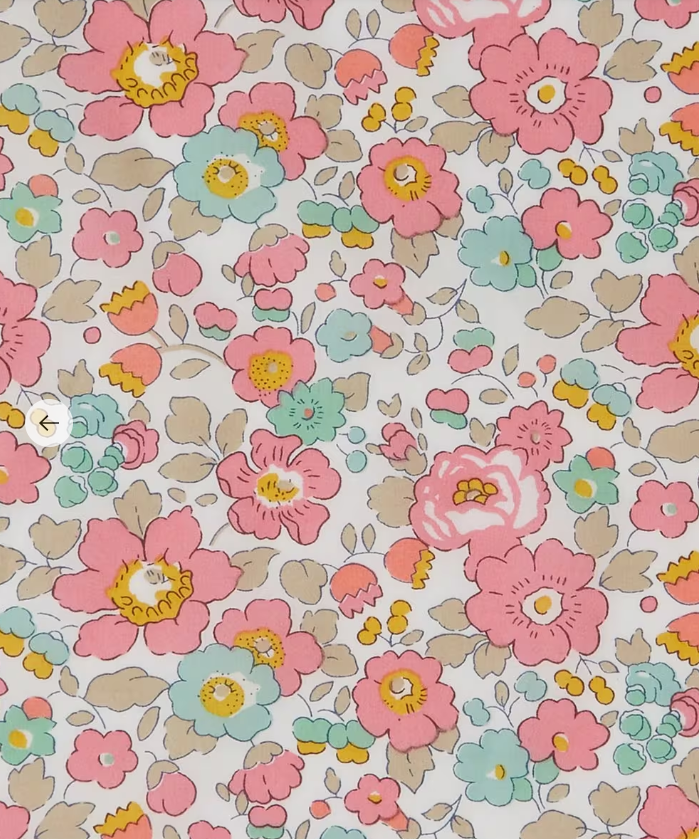 Betsy Ann Pink Liberty fabric Duffle Bag