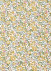 Betsy Ann Yellow Liberty fabric jewelry pouch