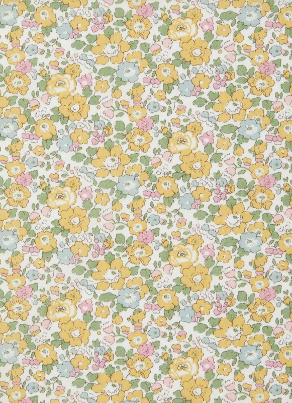 Betsy Ann Yellow Liberty fabric jewelry pouch