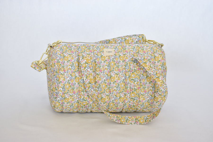 Betsy Ann Yellow Liberty fabric Mini Duffle Bag