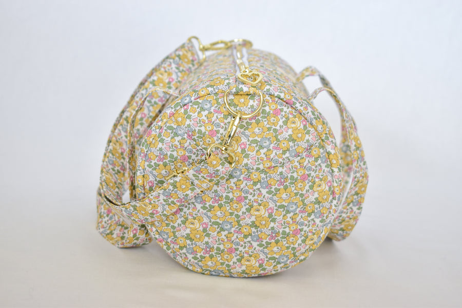 Betsy Ann Yellow Liberty fabric Mini Duffle Bag