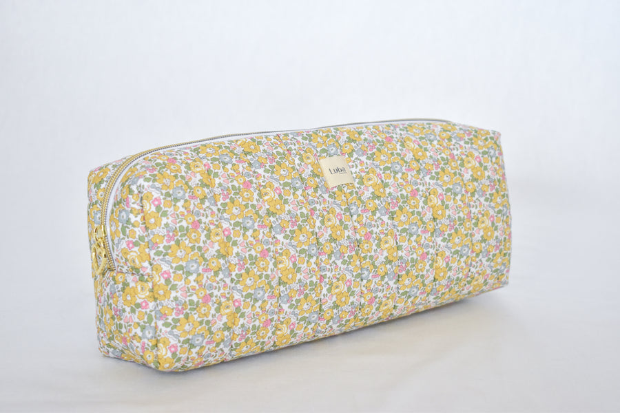 Betsy Ann Yellow Liberty fabric Hair Tool Bag