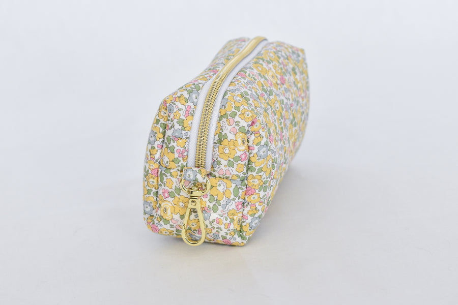 Betsy Ann Yellow Liberty fabric Pencil Bag