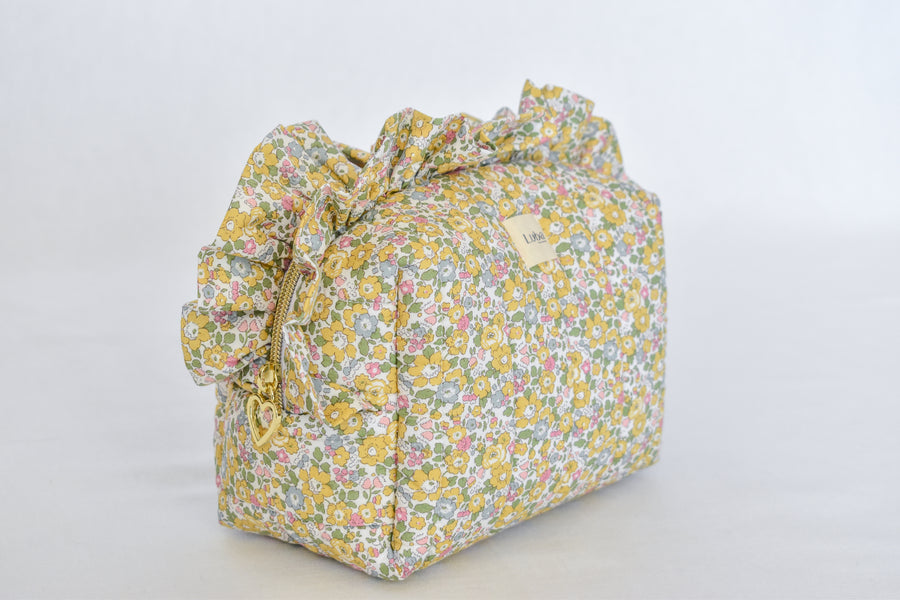 Betsy Ann Yellow Liberty fabric Boxy Bag