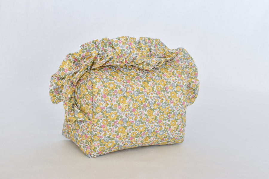 Betsy Ann Yellow Liberty fabric Boxy Bag