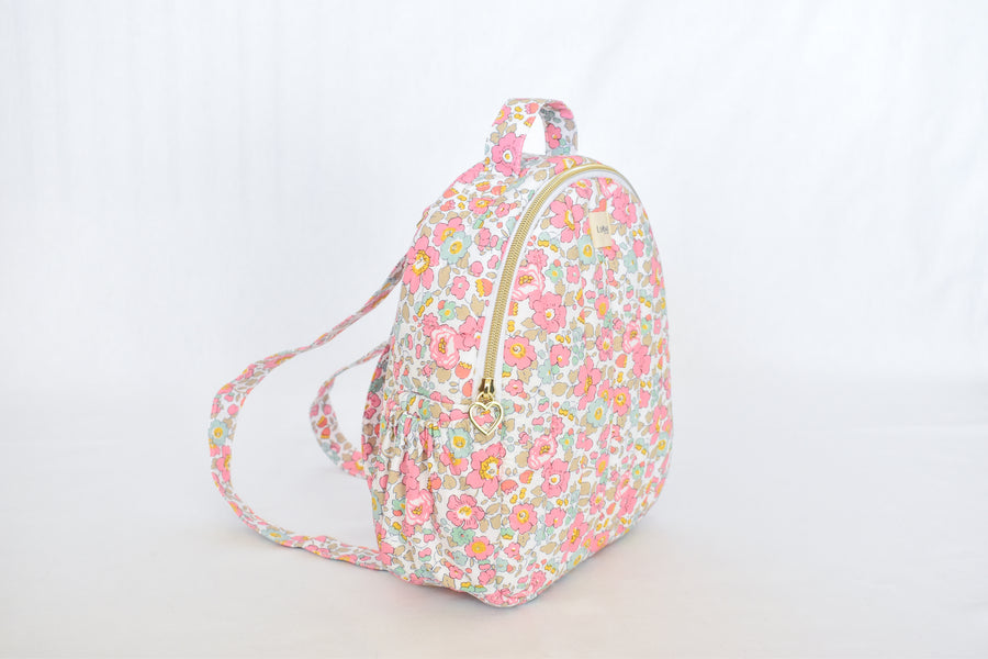 Betsy Ann Pink Liberty fabric Mini Backpack