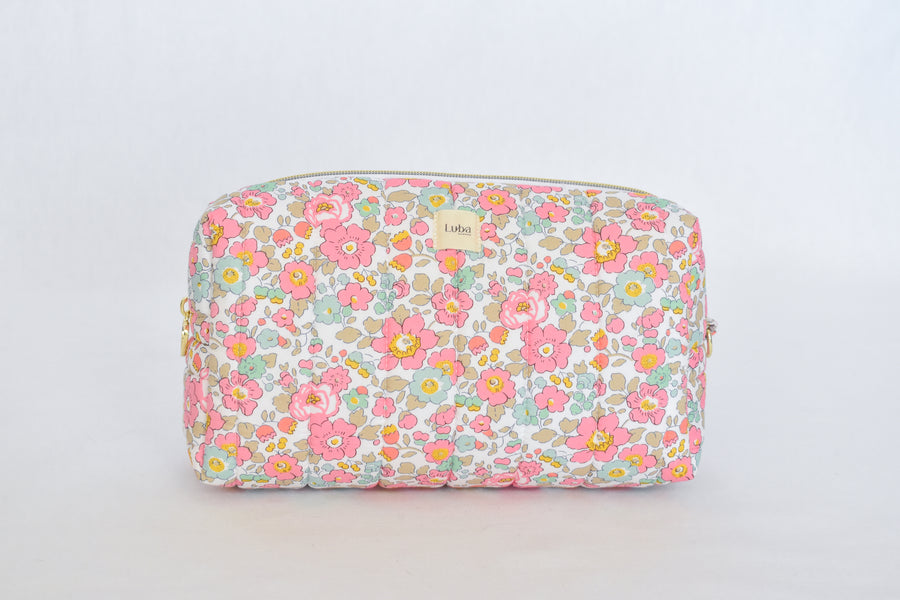 Betsy Ann Pink Liberty fabric Toiletry Bag