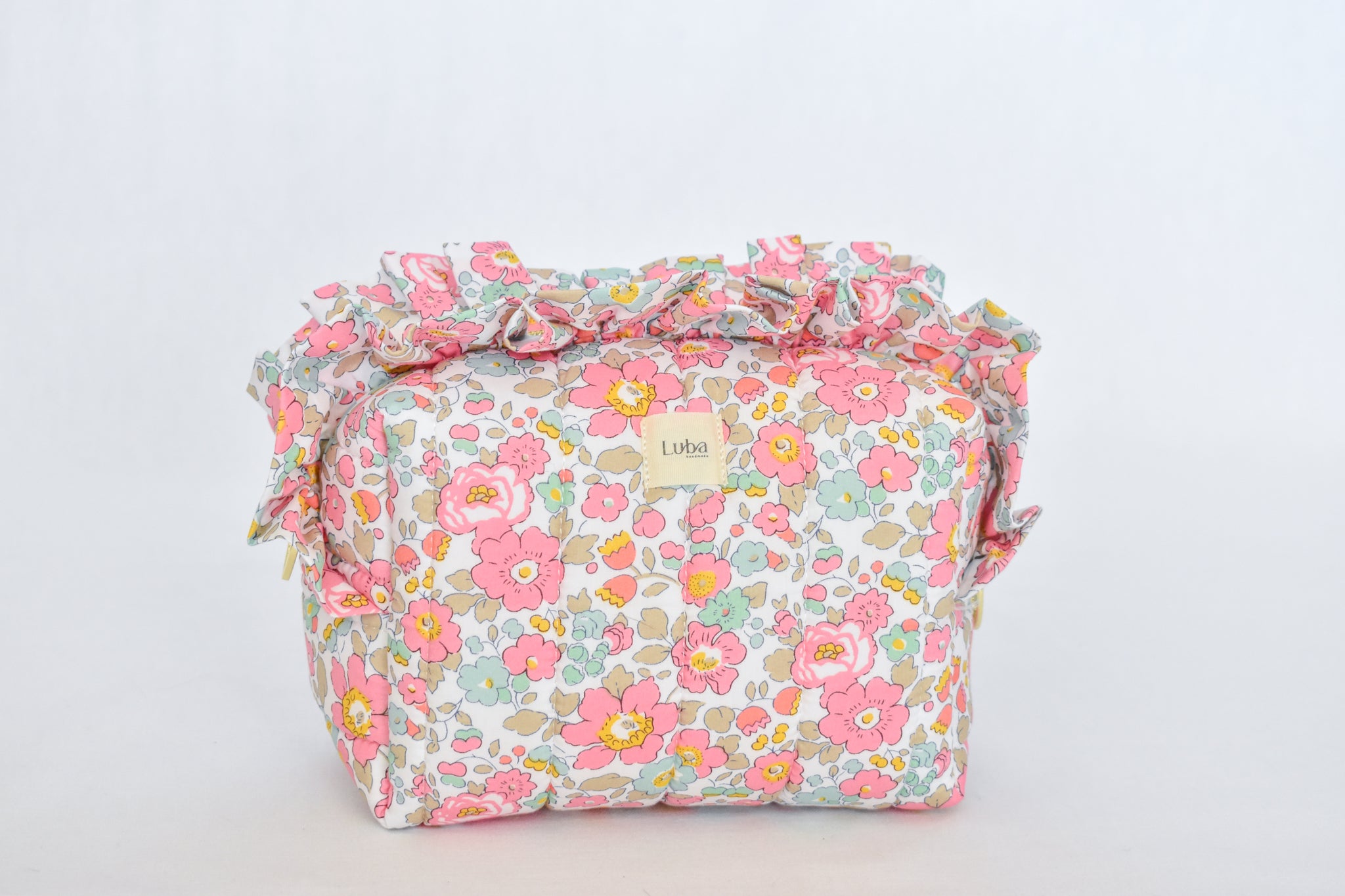 Betsy Ann Pink Liberty fabric Boxy Bag
