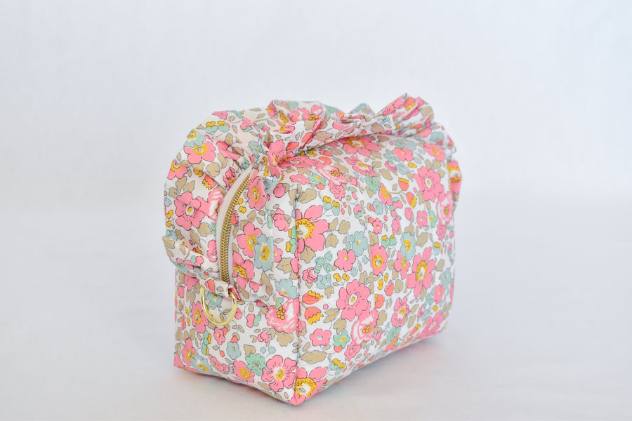 Betsy Ann Pink Liberty fabric Boxy Bag