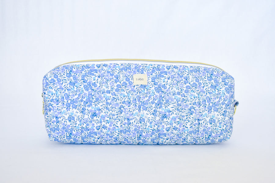 Wiltshire Blue Liberty fabric Hair Tool Bag