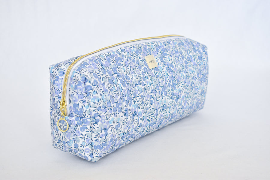 Wiltshire Blue Liberty fabric Hair Tool Bag