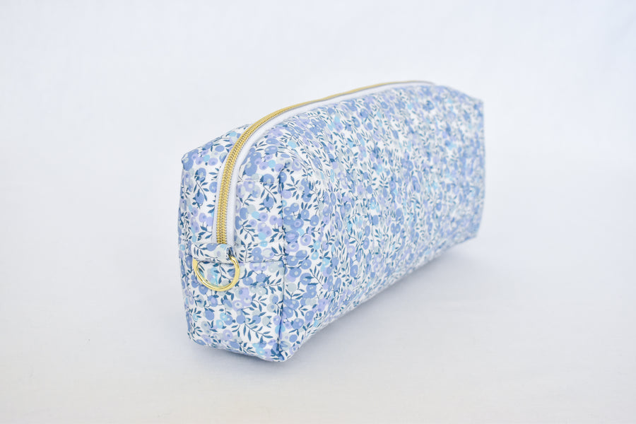 Wiltshire Blue Liberty fabric Hair Tool Bag