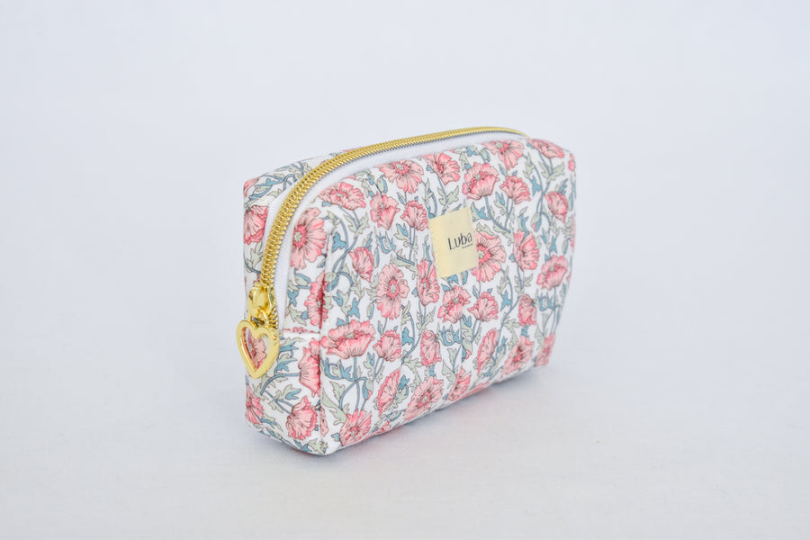 Astell Red Liberty fabric Mini Toiletry Bag