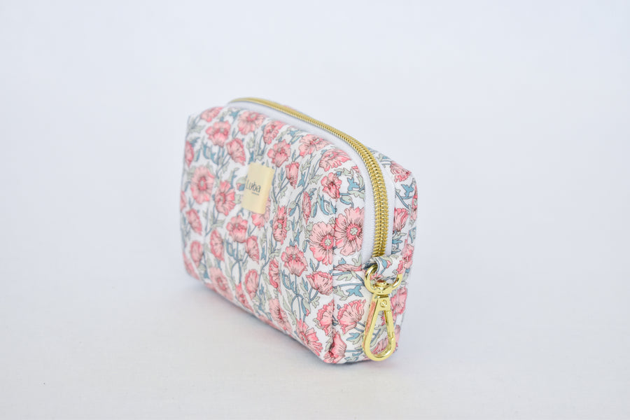 Astell Red Liberty fabric Mini Toiletry Bag