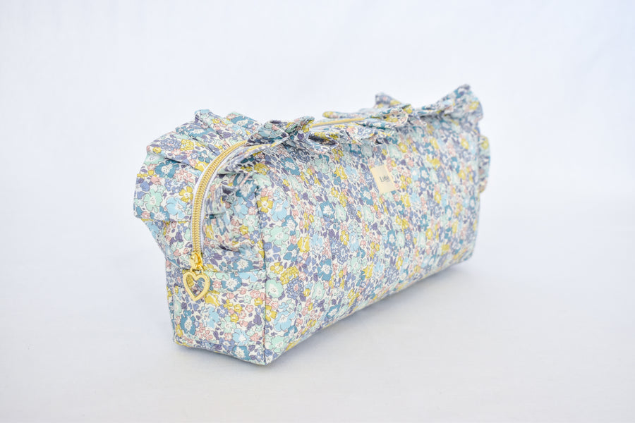 Betsy Ann Blue Tana Lawn Hair Tool Bag