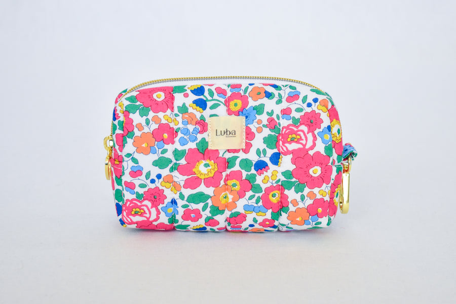 Betsy Ann Bright Pink Tana Lawn Mini Toiletry Bag