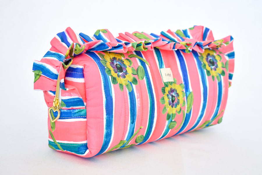 Beau Silk Twill Pink Hair Tool Bag