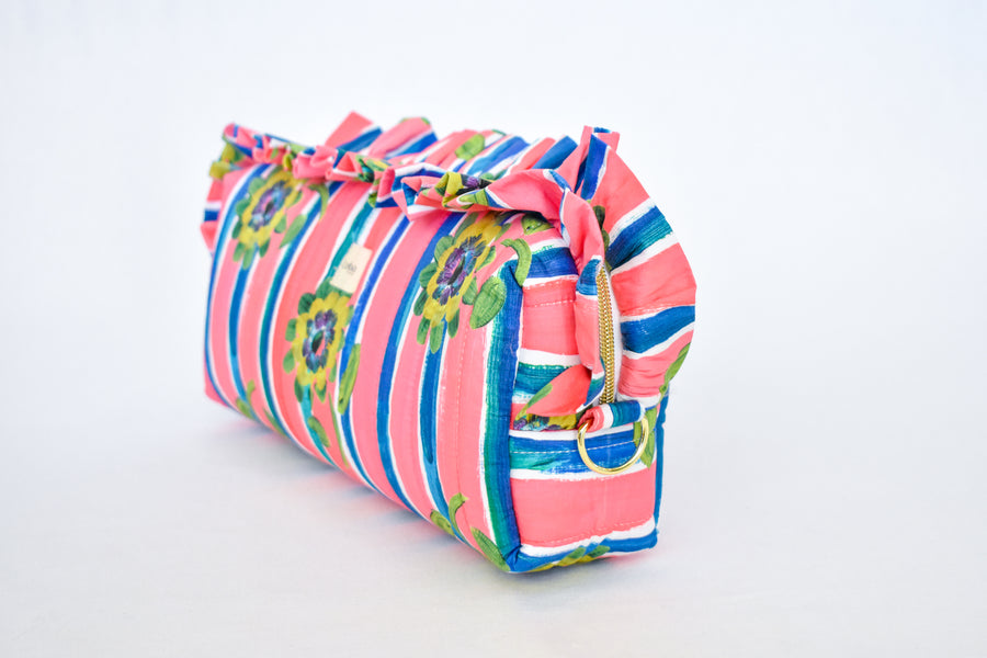 Beau Silk Twill Pink Hair Tool Bag