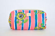 Beau Silk Twill Pink Toiletry Bag
