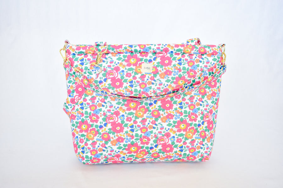Betsy Ann Bright Pink Tana Lawn Diaper Bag