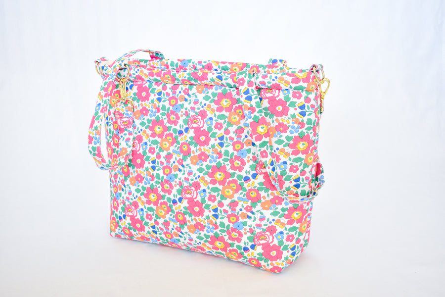 Betsy Ann Bright Pink Tana Lawn Diaper Bag