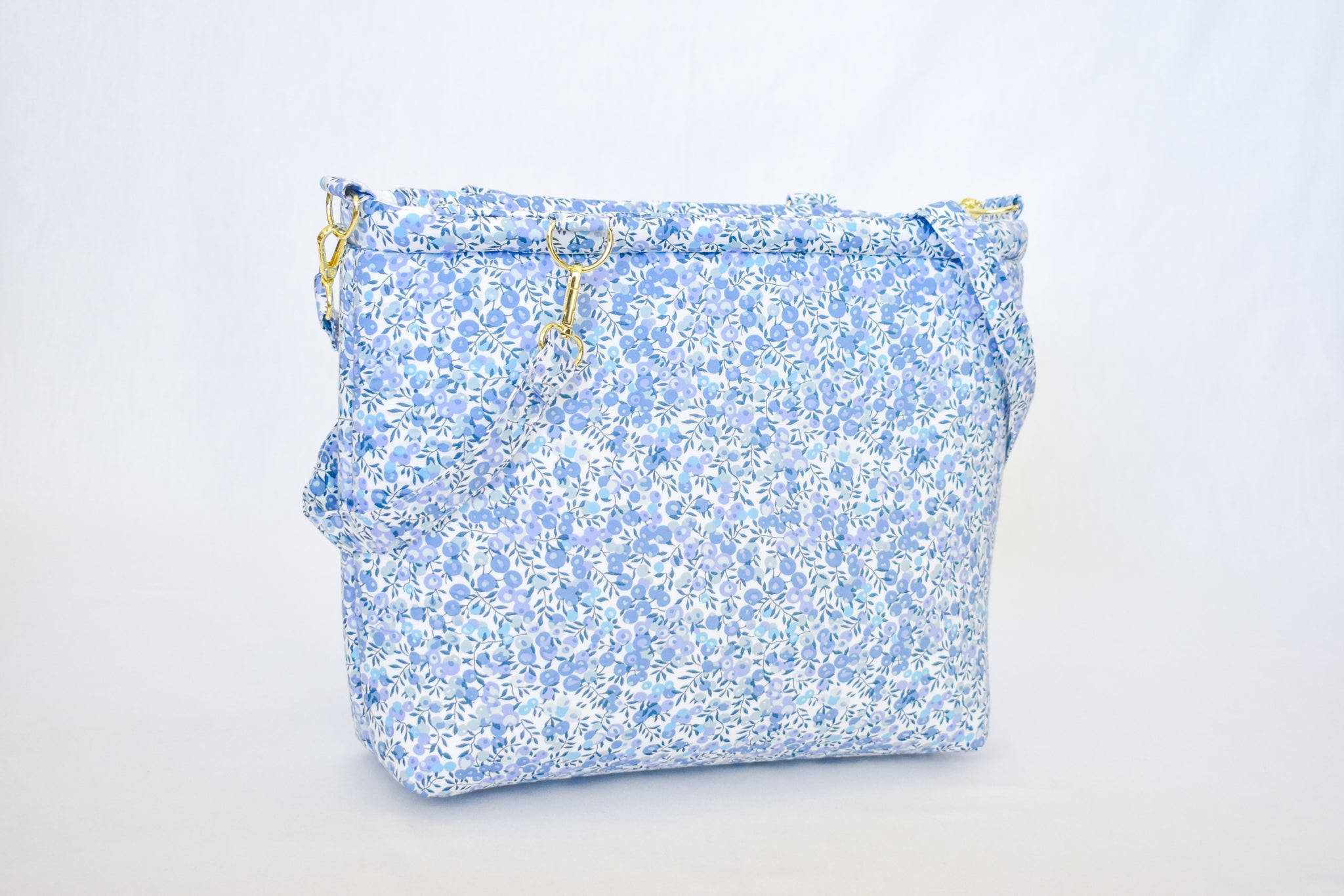 Wiltshire Blue Liberty fabric Diaper Bag