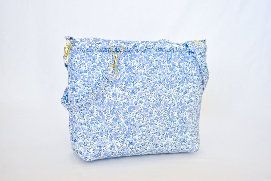 Wiltshire Blue Liberty fabric Diaper Bag
