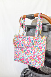Betsy Ann Bright Pink Tana Lawn Diaper Bag