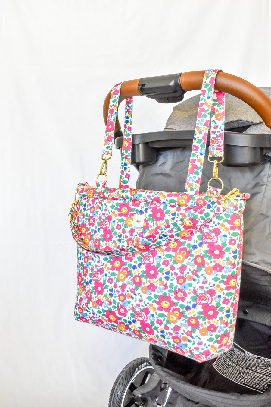 Betsy Ann Bright Pink Tana Lawn Diaper Bag