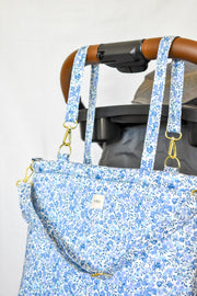 Wiltshire Blue Liberty fabric Diaper Bag