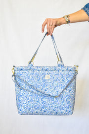 Wiltshire Blue Liberty fabric Diaper Bag