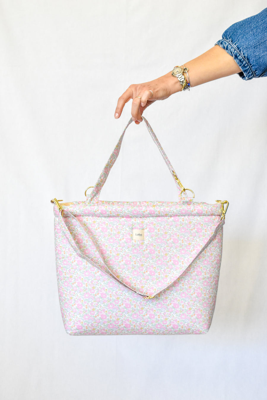 Betsy Ann Pink Tana Lawn Diaper Bag