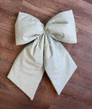 Green & White Mini Polka dot