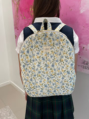 Baby blue and yellow backpack