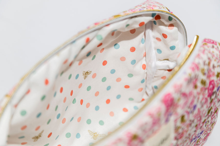 Pink Floral Toiletry Bag