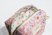 Pink Floral Jewelry Pouch