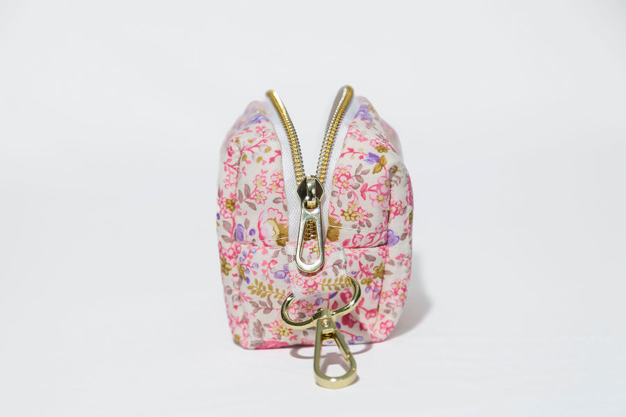 Pink Floral Jewelry Pouch