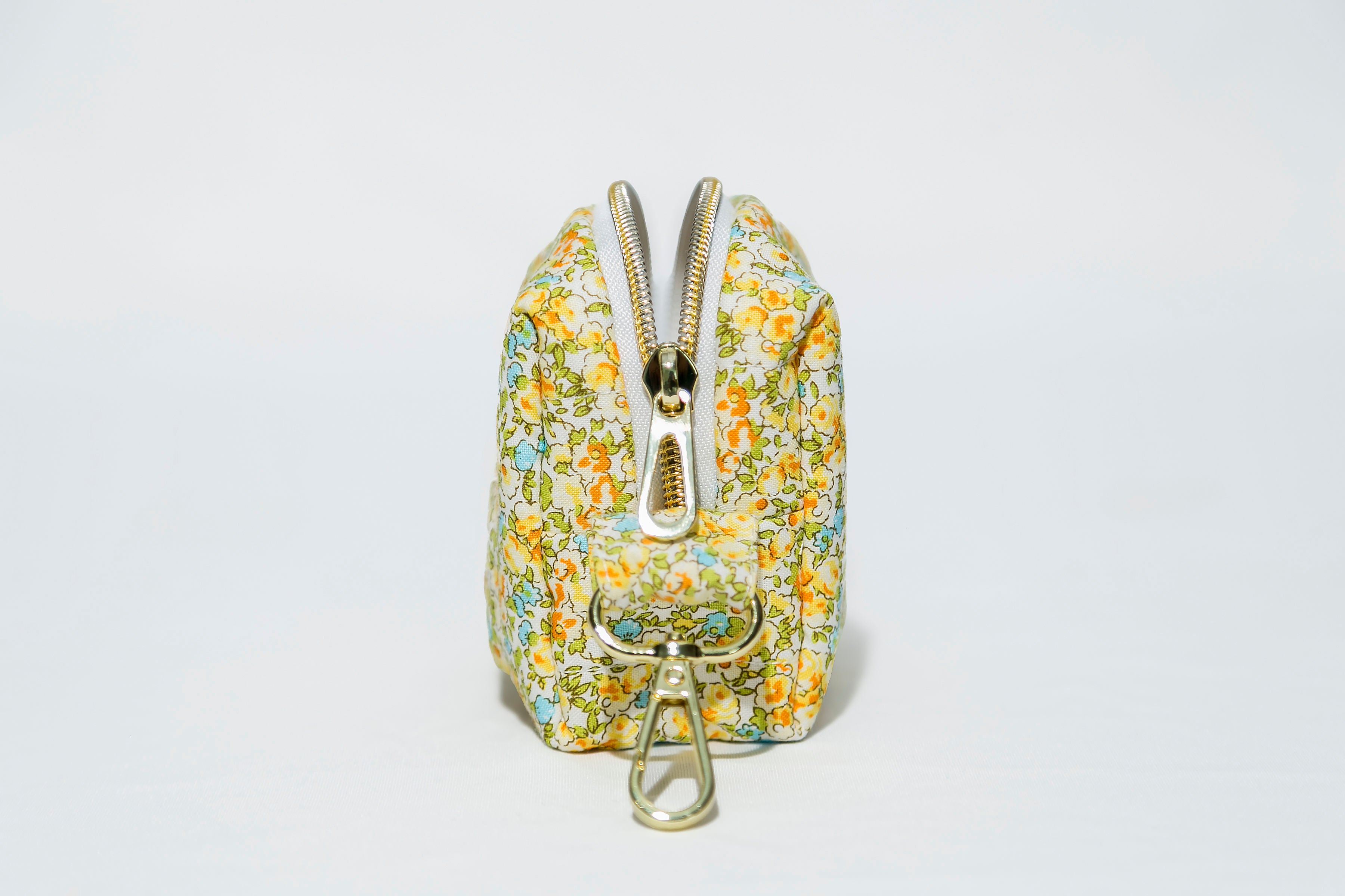 Yellow Floral Jewelry Pouch