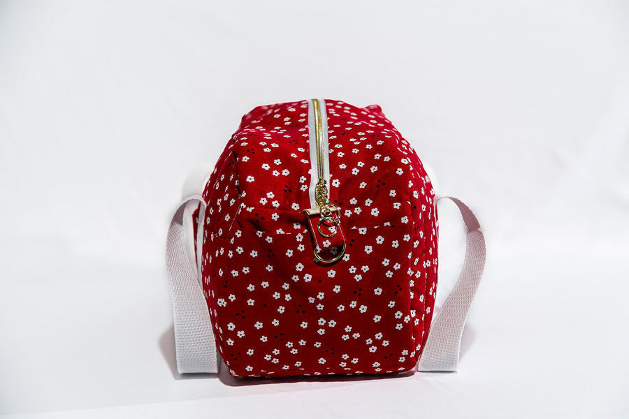 Mini Red Flower Weekend Bag