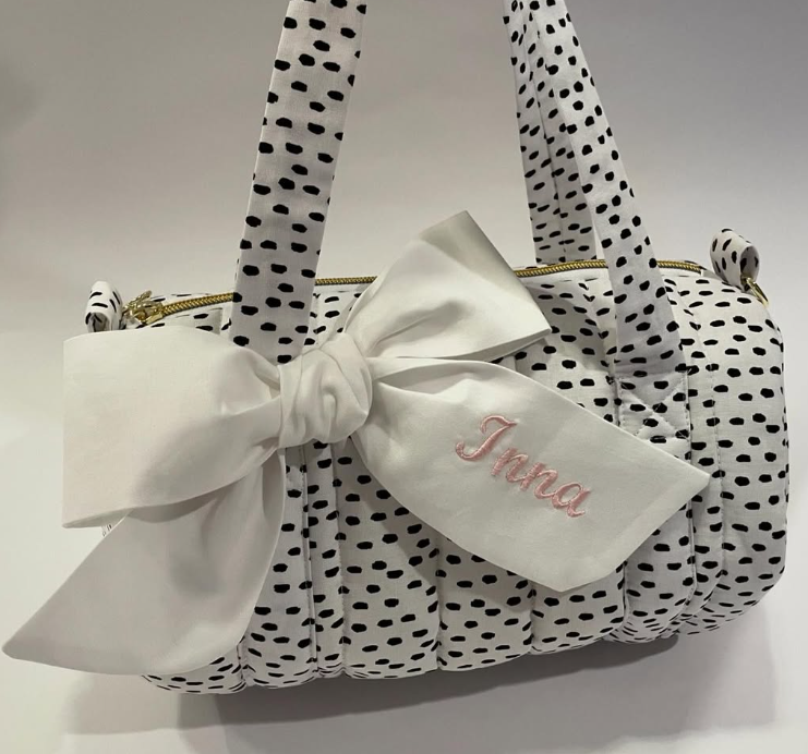 Astell Red Liberty fabric Duffle Bag