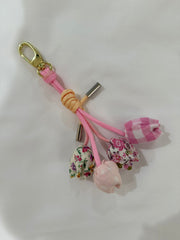 Pink Tulip Bag Charm
