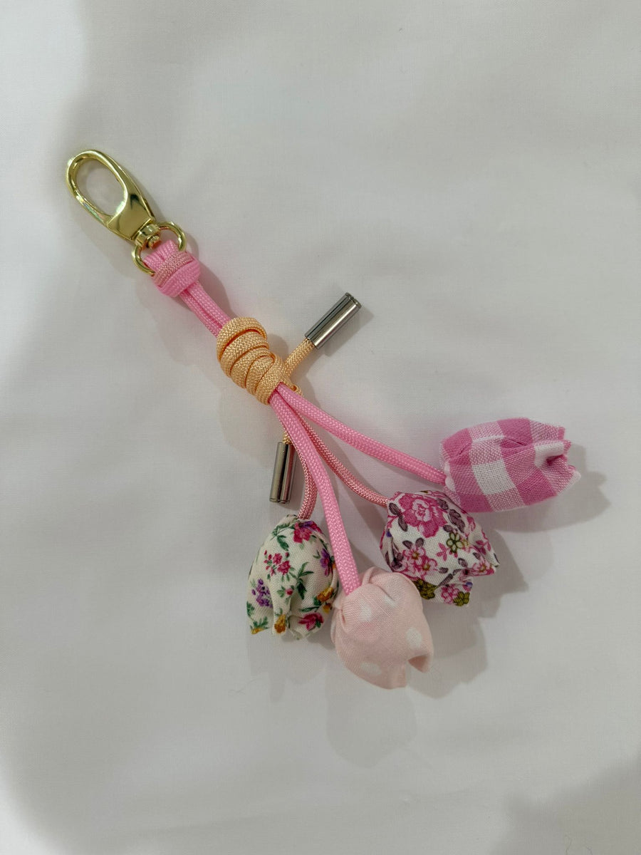Pink Tulip Bag Charm