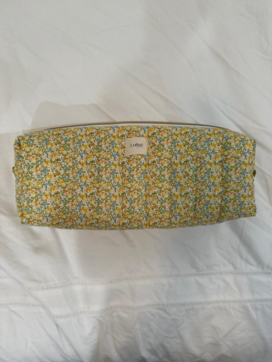 Yellow Floral Hair Tool Bag