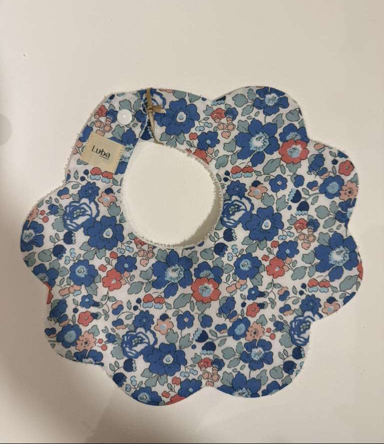 Betsy Ann Blue Tana Lawn Bib