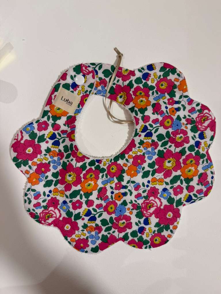 Betsy Ann Bright Pink Tana Lawn Bib