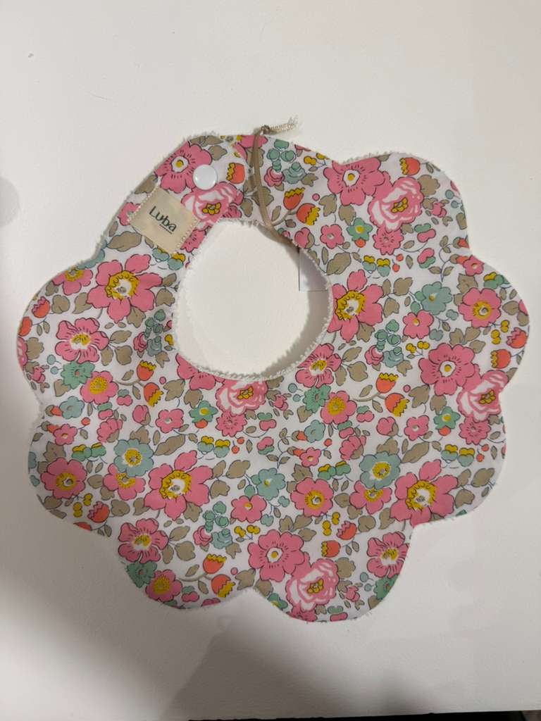 Betsy Ann Bright Pink Tana Lawn Bib