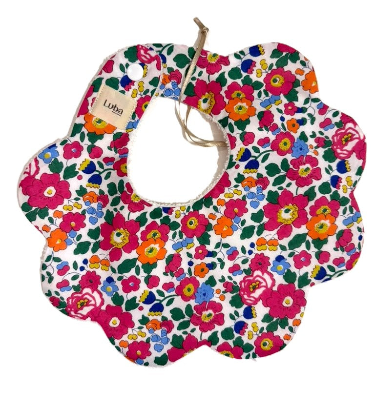 Betsy Ann Bright Pink Tana Lawn Bib