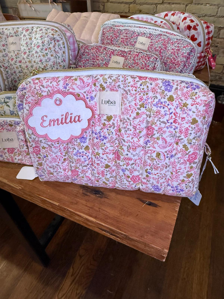 Pink Floral Toiletry Bag